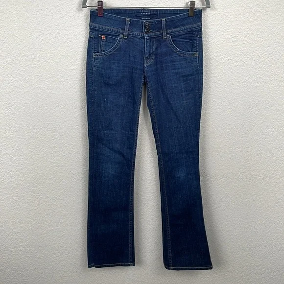 Vintage Hudson Flap Pocket Low Rise Y2K Jeans Dark Wash Sz 25 - Picture 2 of 13